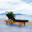 Chaise longue simple inclinable en eucalyptus avec coussins 78,70 po Jivera-352758286-344942716