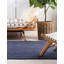Tapis bleu en jute / sisal tressé à la main Odon Southwestern-1798307817