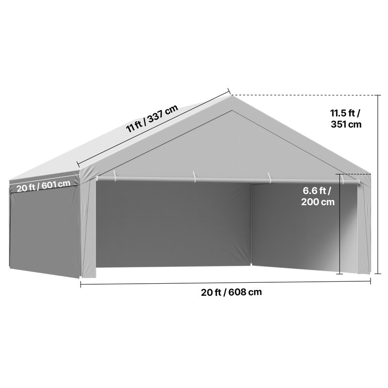 Tent, Grey, 351cm H x 608cm W x 601cm D