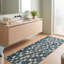 Tapis Clover2 moderne à motif mosaïque mouchetée abstraite bleu sarcelle et blanc, lavable en machine, antidérapant, à poils courts, pour l'intérieur et l'extérieur, adapté aux animaux domestiques, idéal pour le salon, la chambre, la salle à manger, l'entrée, le couloir ou le bureau.-263311392
