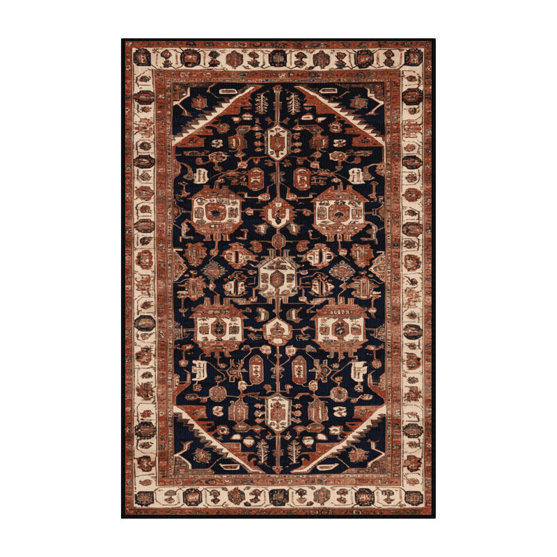 Tapis brun lavable à la machine, Rectangle 6 pi x 9 pi