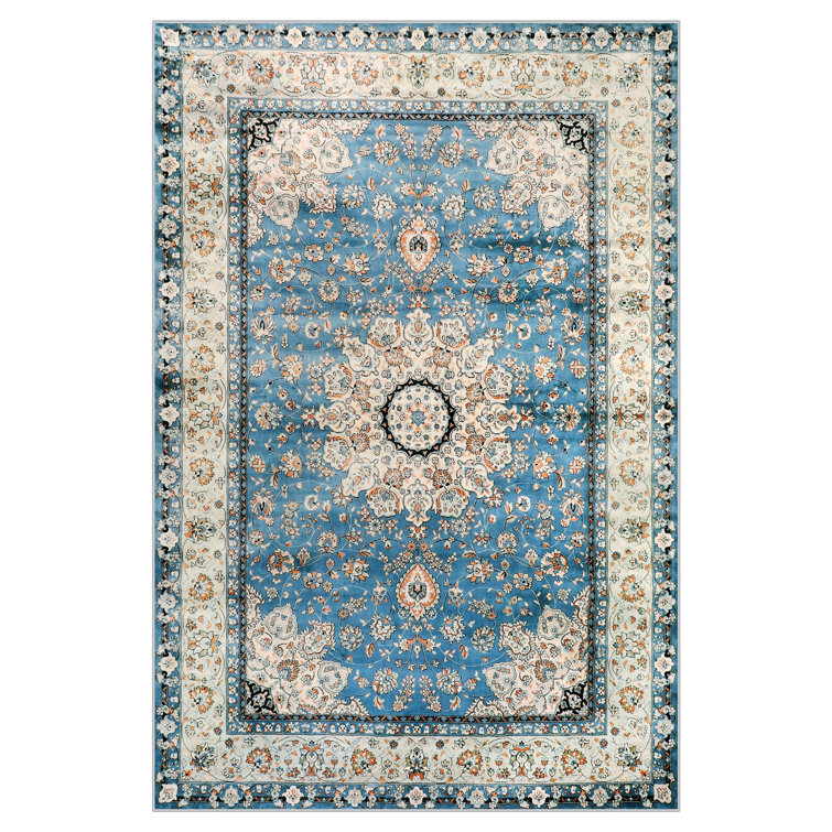 Watte Traditional Oriental Tribal Machine Washable Area Rug Perfect for Living Room, Dining Room, Bedroom Decor