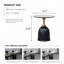 Table d'appoint Bridgeview - Table d'appoint ronde avec plateau en faux marbre et base piédestal en métal