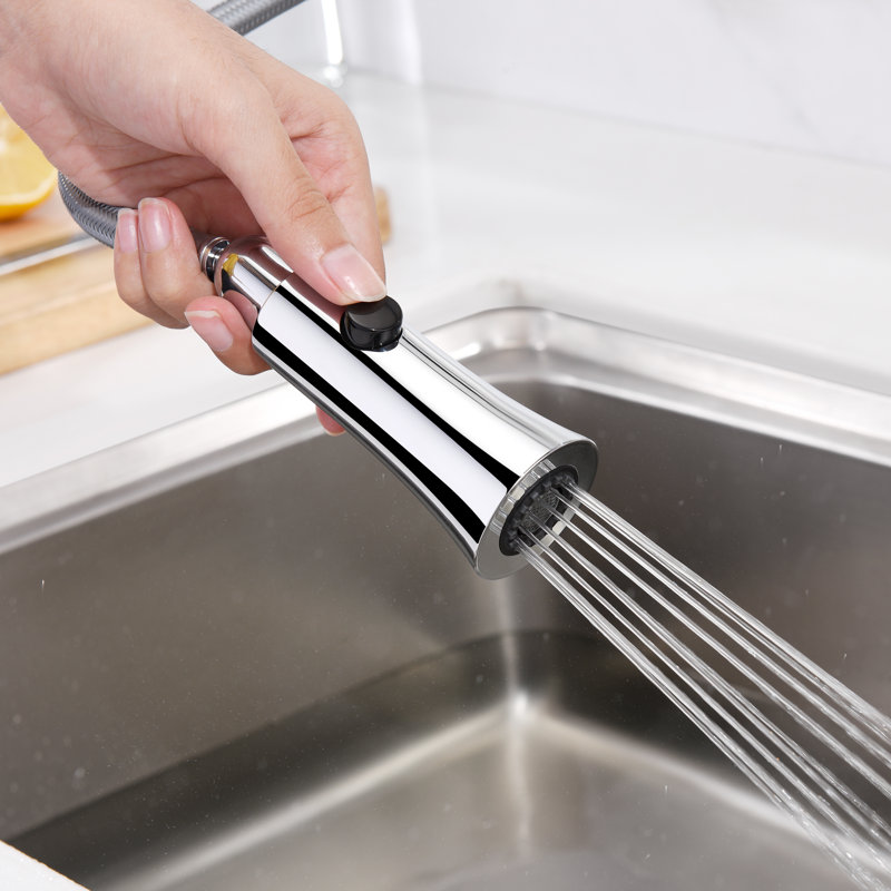 Pull Down Single Handle Kitchen Faucet, Chrome