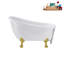 Baignoire de trempage en acrylique sur pieds 53 po avec bonde, pattes et plateau en bambou Streamline-72770151-76275070
