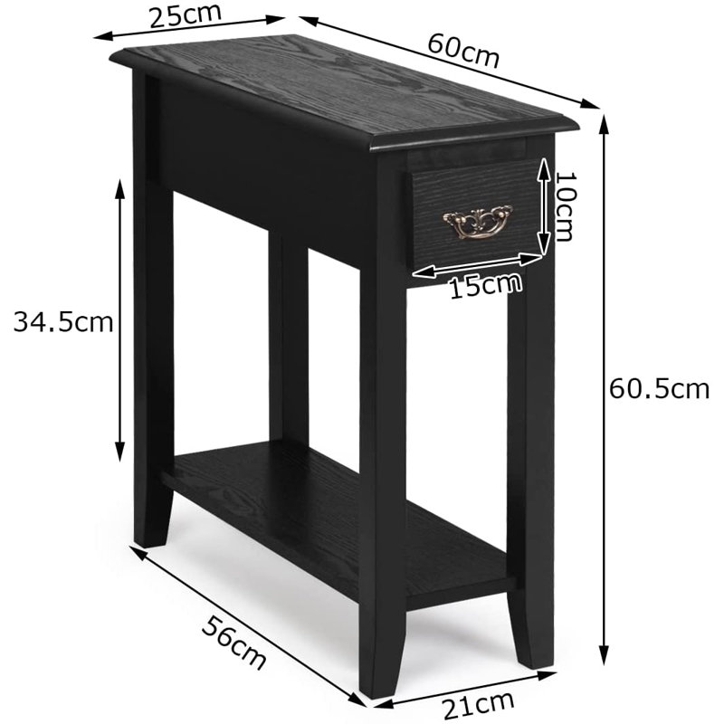 Avon End Table, Black