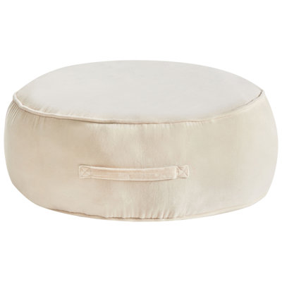 60cm Wide Round Solid Colour Pouffe Ottoman