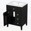 Meuble-lavabo de salle de bain avec lavabo, porte à fermeture en douceur et tiroirs, conception moderne pour les petites salles de bain-126671667