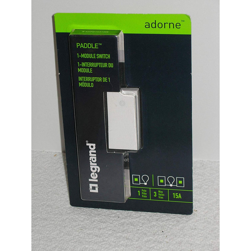 LEGRAND Adorne PADDLE 1-Module Switch ASD1531W8 Blanc