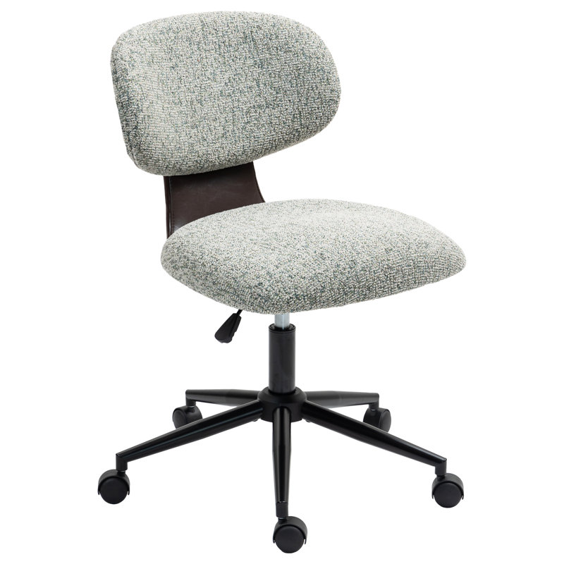 Modern Chenille Swivel Desk Office Chair, Green