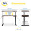 Bureau debout à hauteur réglable électrique Serta Creativité-50920013