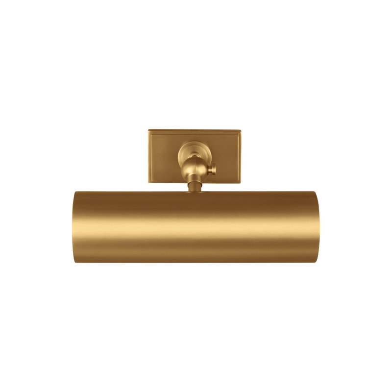 Kenyon Dimmable Wall Mounted Picture Light, 2.5" H x 10" W x 10.3" D, Burnished Brass
