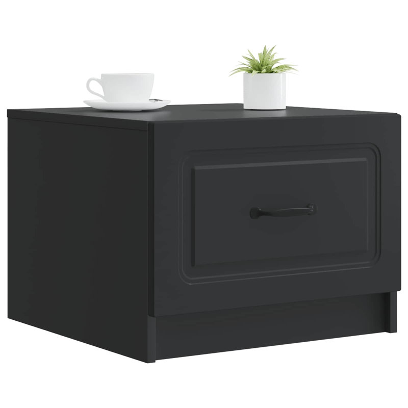 Coffee Table with Storage, 37cm H x 50cm L x 49cm W, Black