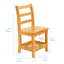 Chaise à dossier échelle ECR4Kids à trois barreaux avec rangement, hauteur du siège de 35,5 cm, mobilier pour enfants, ensemble de 2-101938243