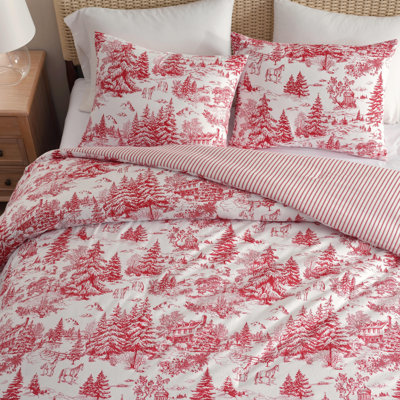 Ensemble d'édredon réversible en coton Martha Stewart