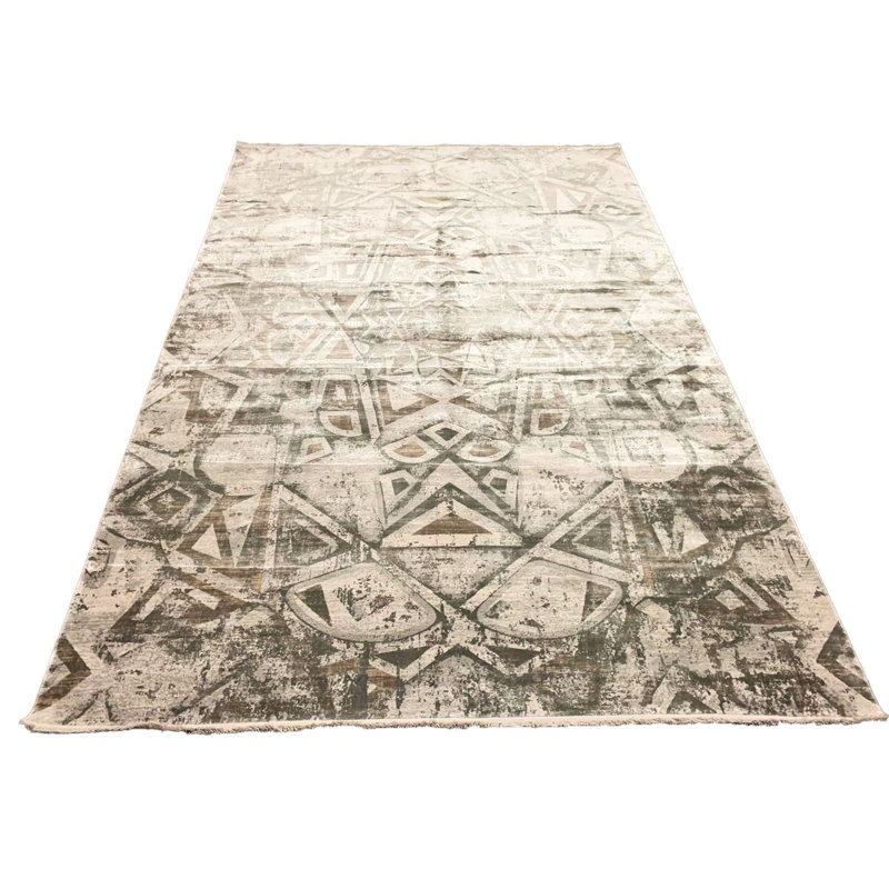Tapis turc doré et gris 7 x 7 x 7