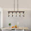 Lustre cage en bois massif à 3 lumières avec accents en métal