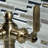 Kingston Brass Knight Single-Handle 1-Hole Deck Mount Bathroom Faucet with Push Pop-Up and Deck Plate-68923245-68923250