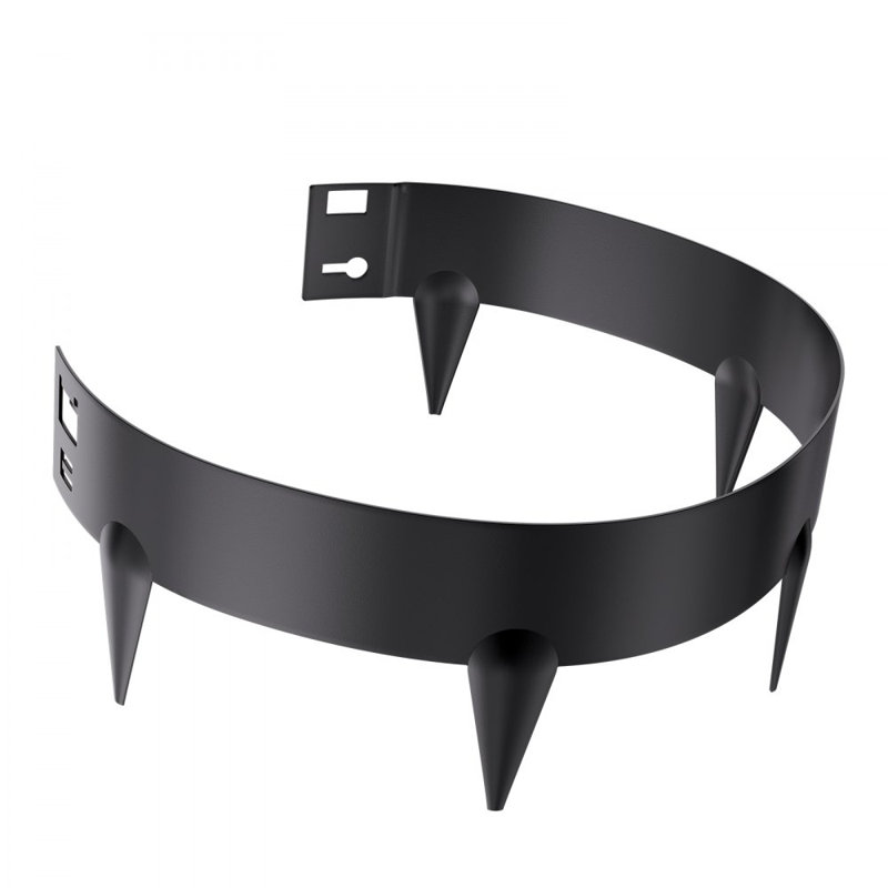 Bordure de bordure en acier antirouille 39 po, Noir, H 0,5 pi x l 3,25 pi