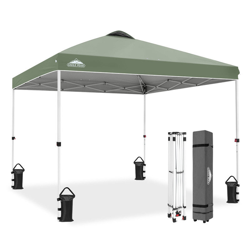 Chapiteaux pliants en métal de 3 m x 3 m pour réceptions, Vert sauge
