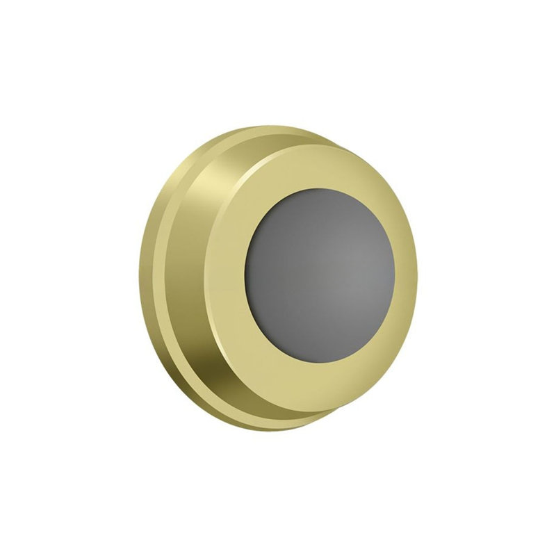 Pare-chocs encastré Deltana WB100U3 de 1 po de diamètre; finition laiton brillant, Laiton poli