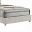 Lit simple Rex avec rangement et tête de lit arquée capitonnée beige-121085526
