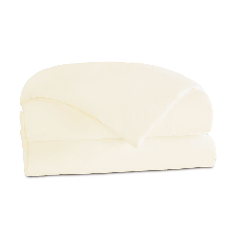 Fresco Sateen Duvet Cover, Nuvola Classic Ivory, Full Duvet Cover