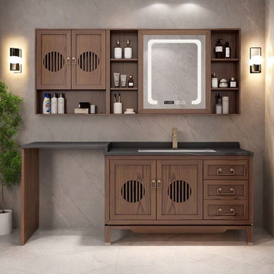 Armoire de salle de bain chinoise rétro