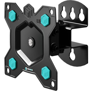 Onkron Small Tv Wall Mount For 10 - 35 Inch Screen Up To 44 Lbs, 360° Rotating Tv Mount Low Profile With Swivel And Tilt Vesa 75x75 & 100x100, Full Motion Wall Mount Monitor Bracket Black