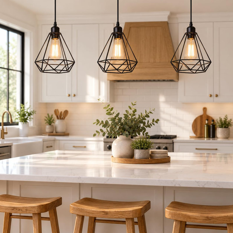 8.07 in. H Metal Diamond Pendant Shade