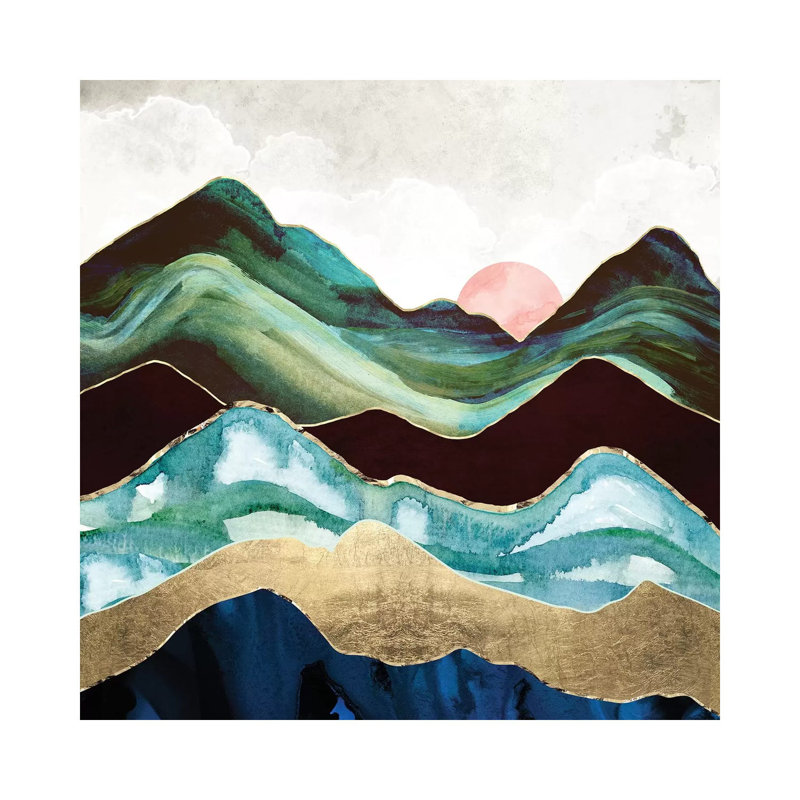 Velvet Mountains - imprimé, Toile tendue, H 12 po x l 12 po x P 0,75 po