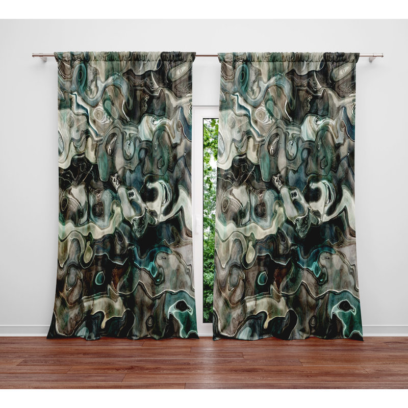 Semi Sheer Curtain Panel Pair, 40" W x 82" L
