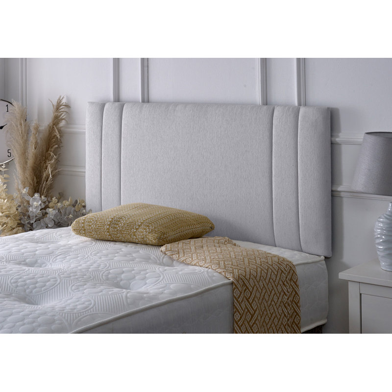 Upholstered Headboard, Double (4'6), Light Grey