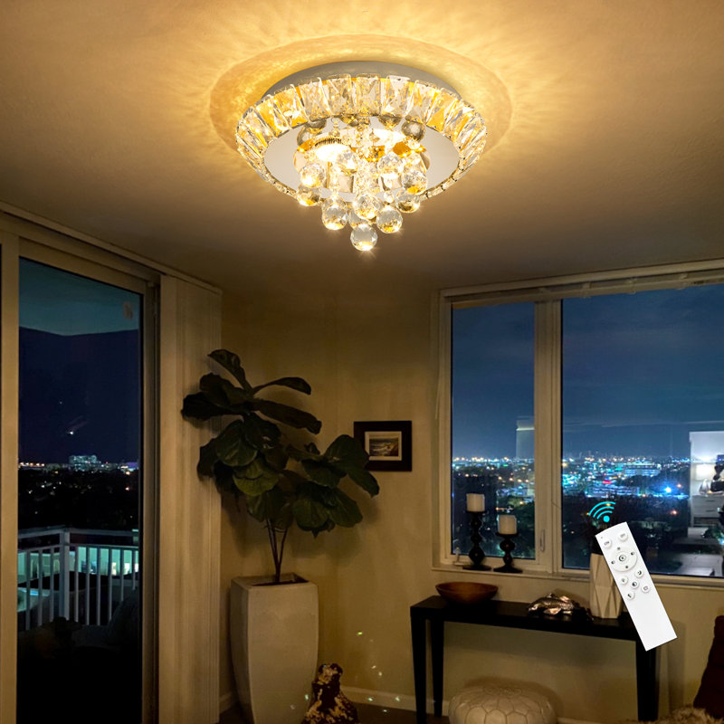 Lustre en cristal Modern Glam argenté, Argent