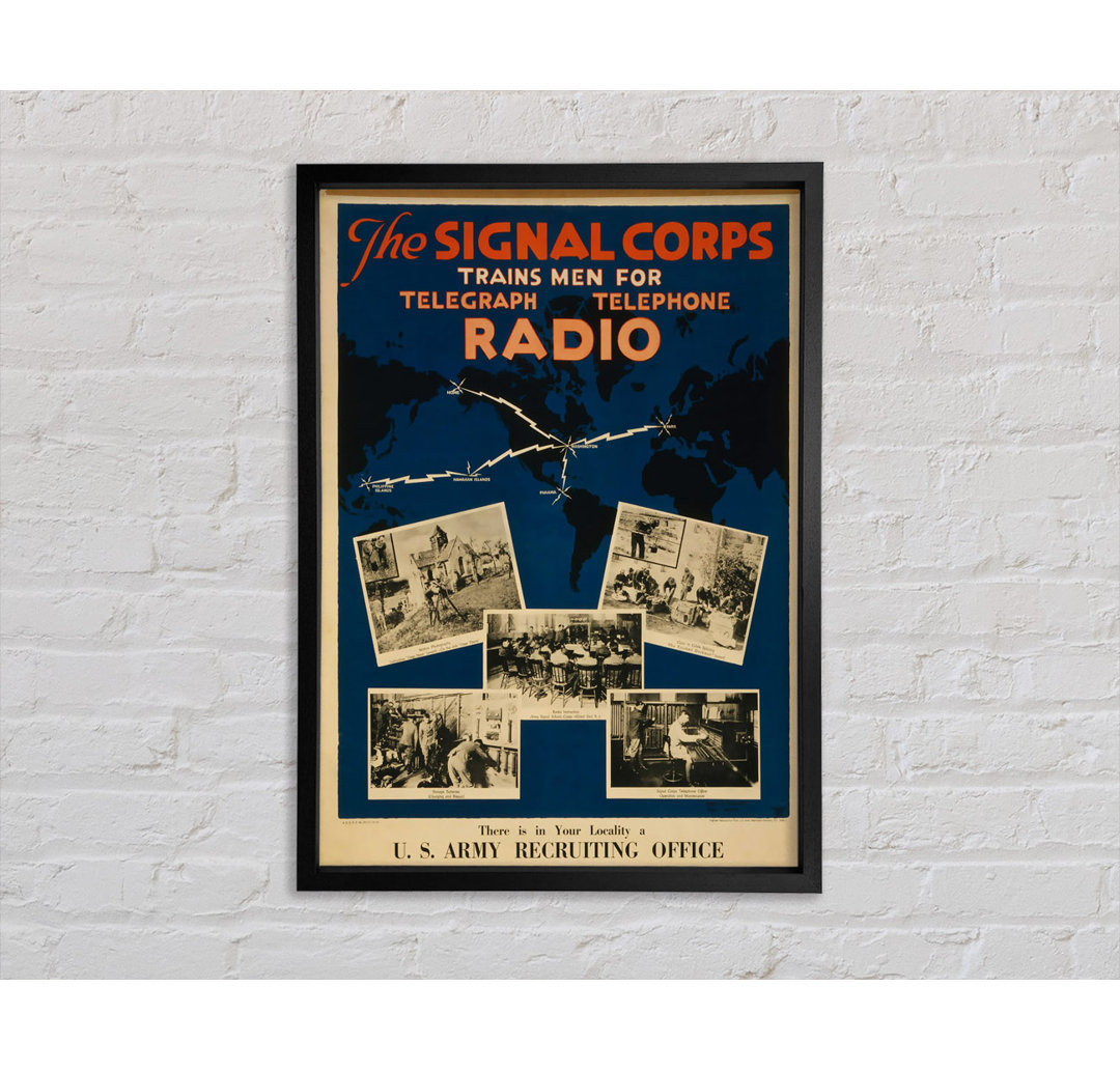 Join The Signal Corps - Einzelne Bilderrahmen Kunstdrucke auf Leinwand