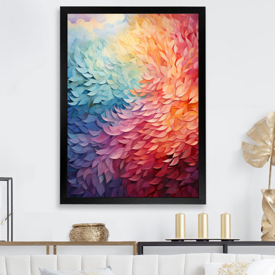 «Dreamy Rainbow Reverie Feathers», reproduction sur toile