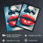 Wall Art Print Irresistible Lips Lipstick Love Seduction in Red Poster