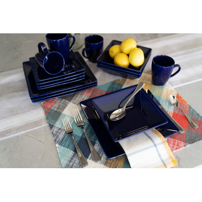 Nova Square 16 Piece Dinnerware Set, Service for 4