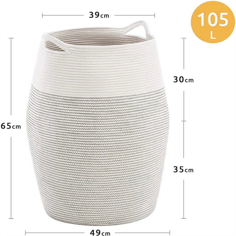 Semi-Handmade Fabric Laundry Hamper