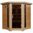 Heatwave 4-Person Hemlock Corner Infrared Sauna with 10 Carbon Heaters