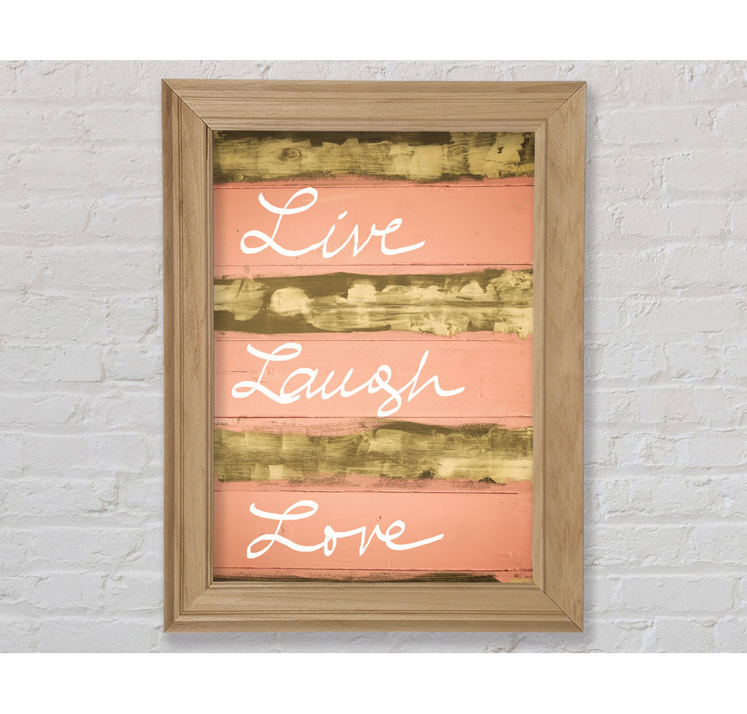 Live Laugh Love 3 - Einzelne Bilderrahmen Typografie