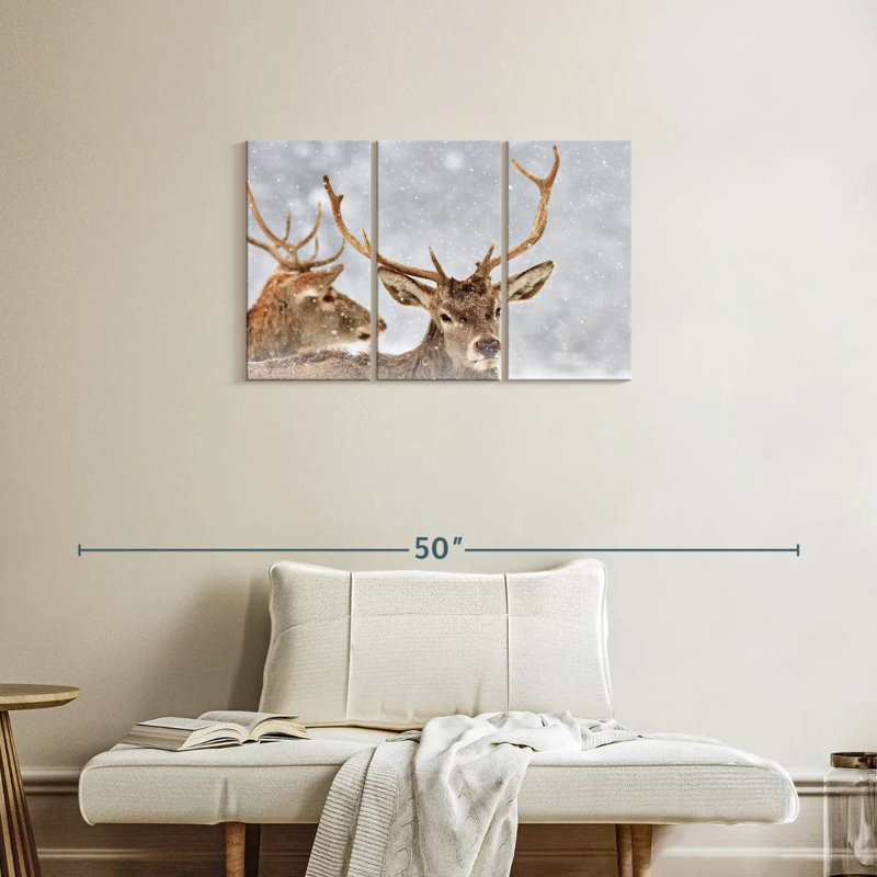 Cerf rouge d'hiver Brampt, H 20 po x l 33 po