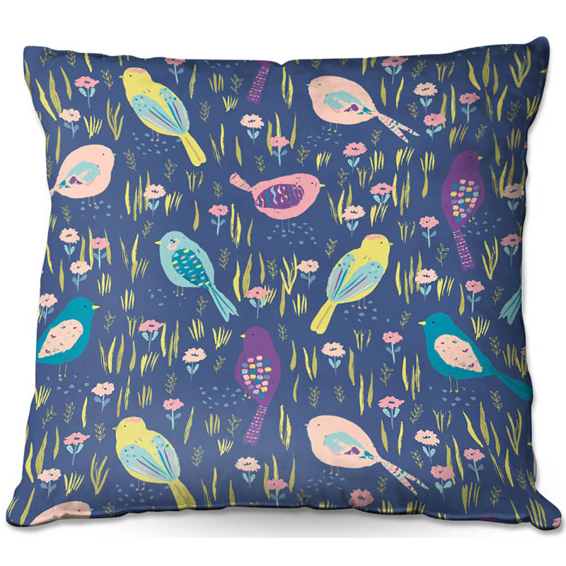  Coussin Couch Summer Birds, 16 po x 1 po