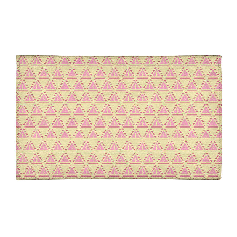 Tapis de zone jaune/rose minimal trees, Rectangle 3 pi x 5 pi