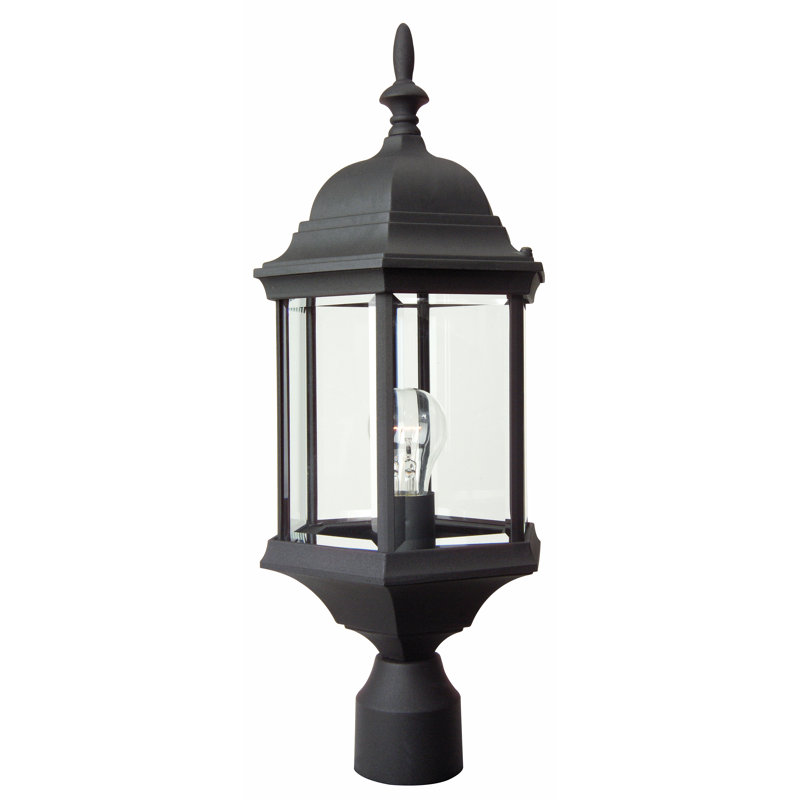 Tête de lanterne noire mat 1 lumière Frederica, Noir mat