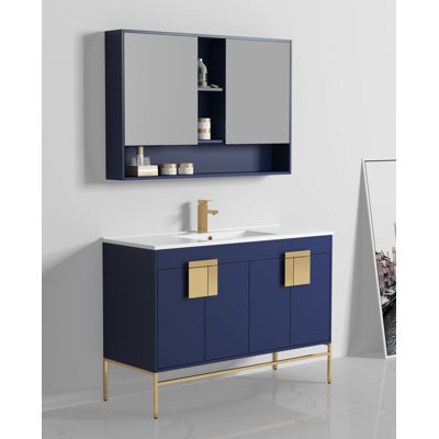 47'' Single Bathroom Vanity with Ceramic Top