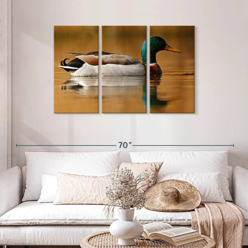 Brampt Bathing Mallard Duck, 28" H x 45" W