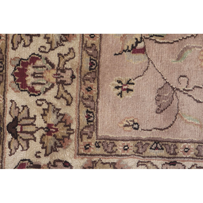 Hand-Knotted High-Quality Beige and Red Area Rug