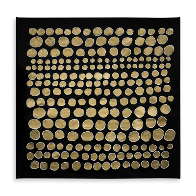 Minimalist Dots on Gold Tablecloth - Indoor/Outdoor Home Decor