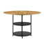 Table de salle à manger circulaire de 47,3 pouces de diamètre avec épissure moderne et rangement double couche